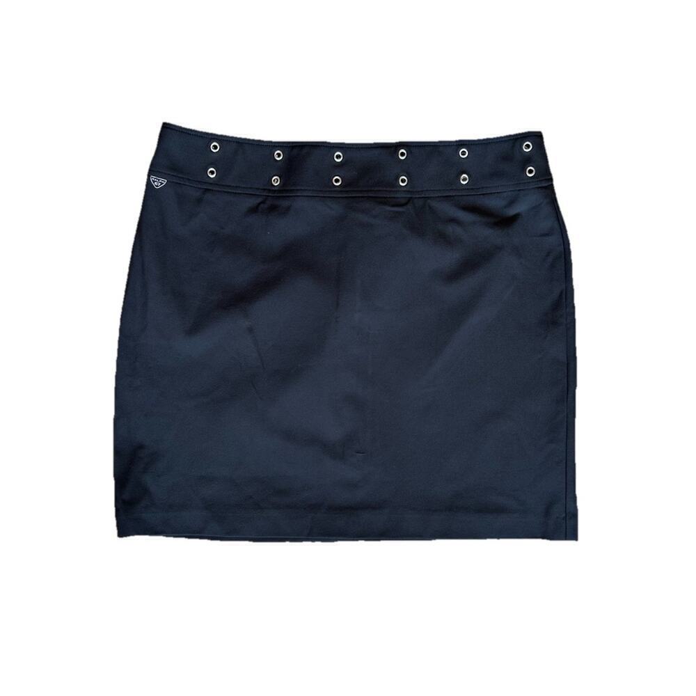 Lauren Ralph Lauren Black Skirt Silver Grommet Waist Detail Size 10/32” Waist